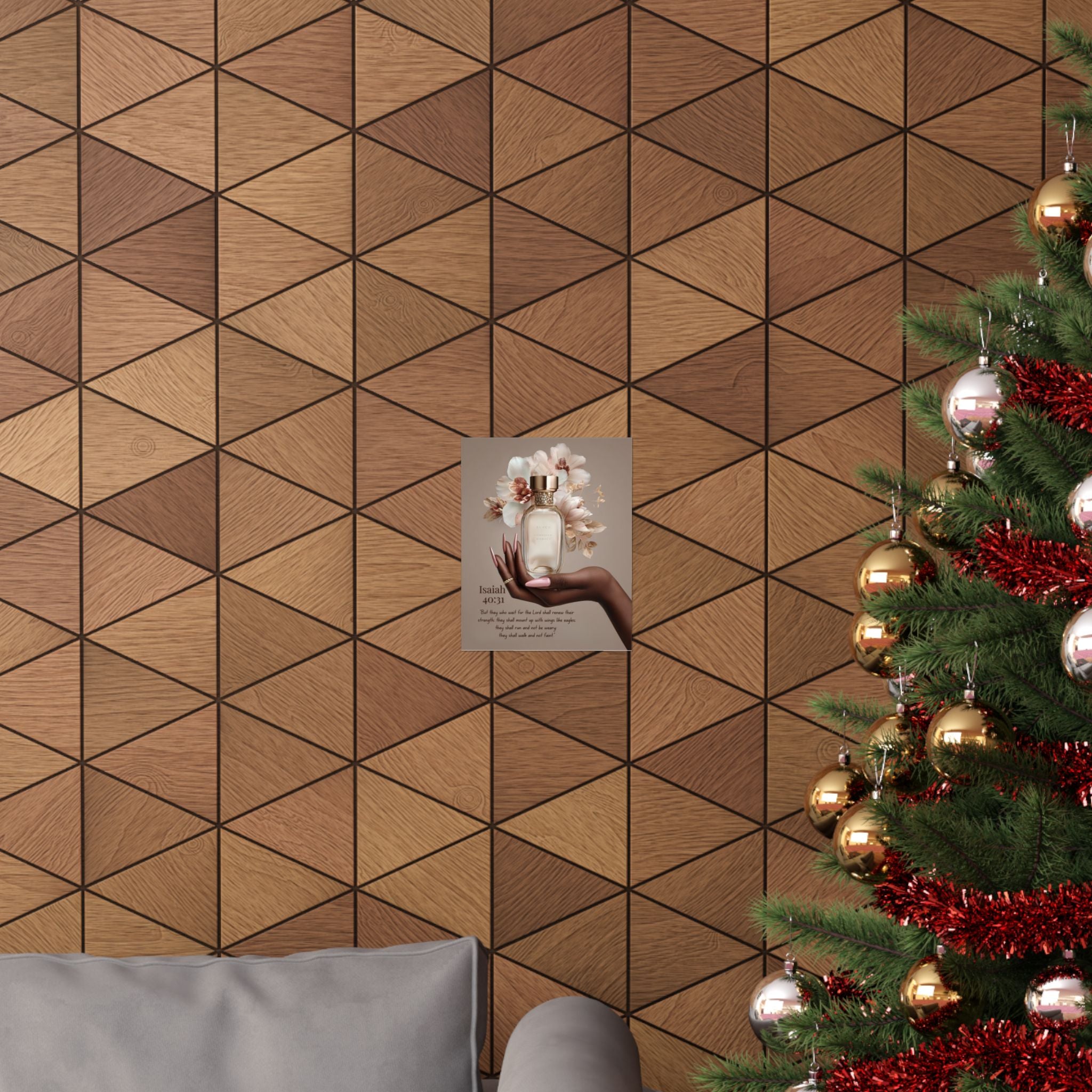 Inspirational Isaiah 40:31 Perfume Poster — Matte Vertical Christian Wall Art