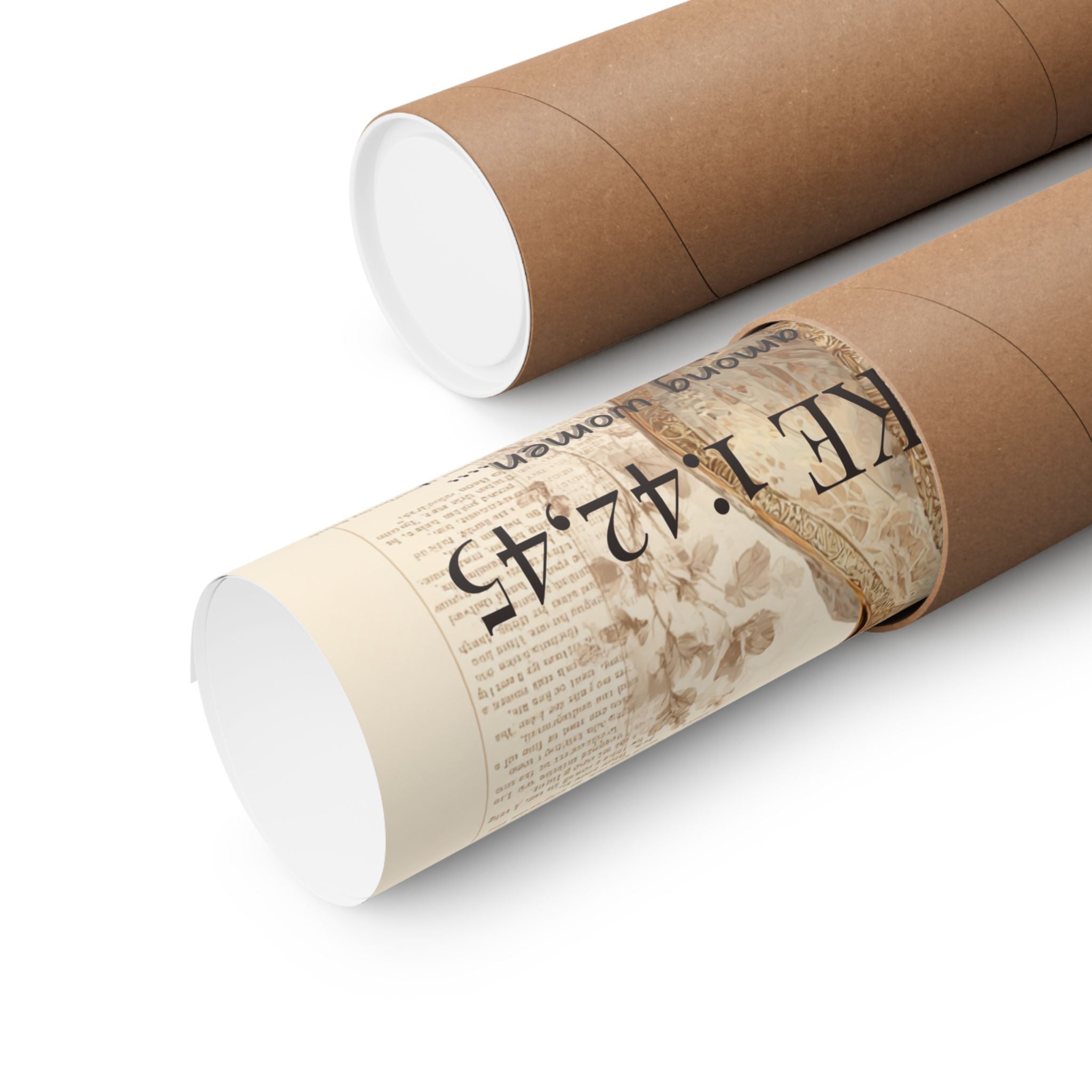 Luke 1:42,45 Inspirational Matte Poster — Faith-Based Black Woman Art Print